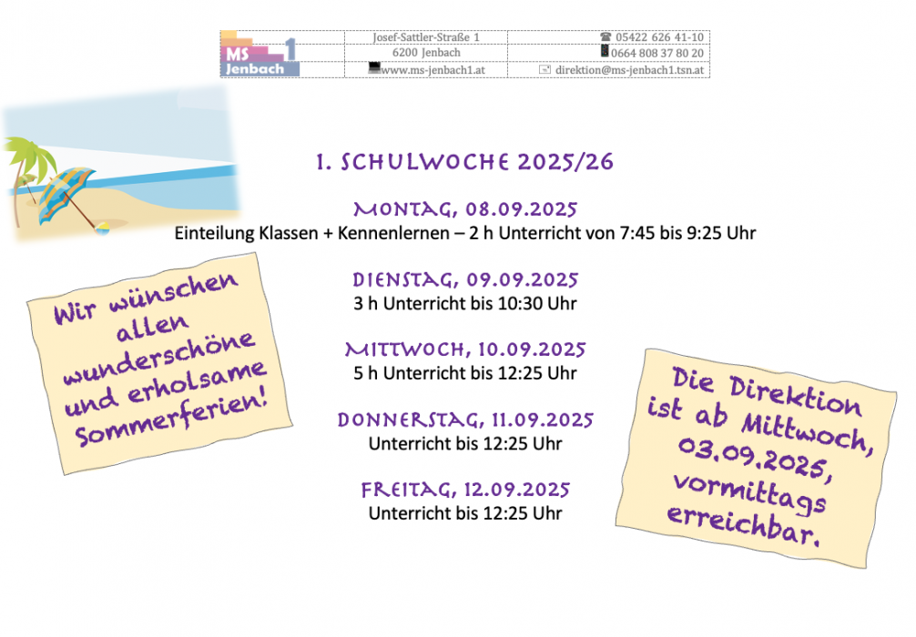 Schulwoche 1