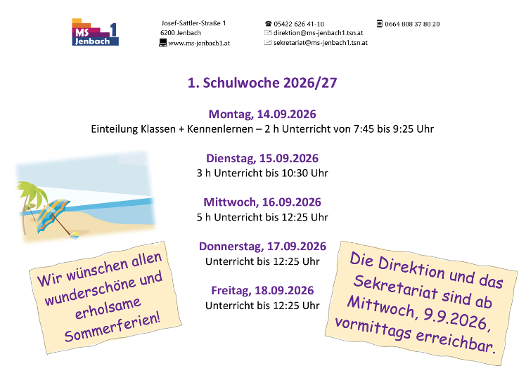 1. schulwoche