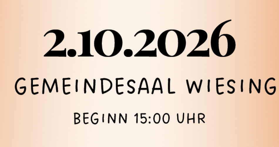 2.10.2026 Tag der Vereine im Gemeindesaal Wiesing